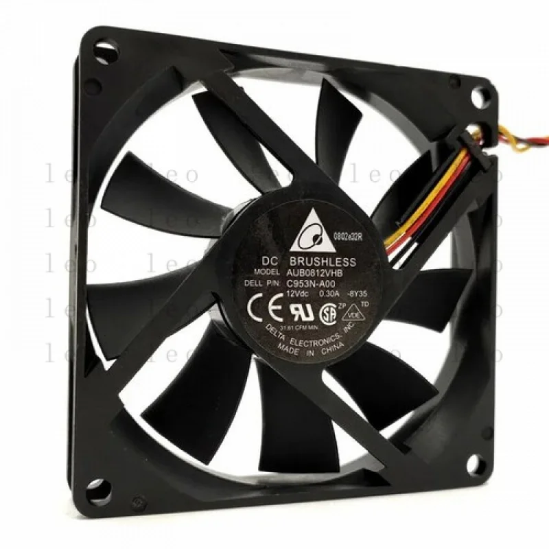 

FF AUB0812VHB 12V 0.30a 8015 3-Wire Speed Cup Chassis Cooling Fan 8cm #F18