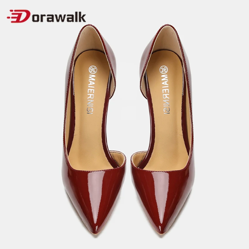 

Высококачественные женские туфли без шнуровки высотой 12 см из натуральной кожи, винно-красные туфли с острым носком и острым носком, туфли знаменитостей