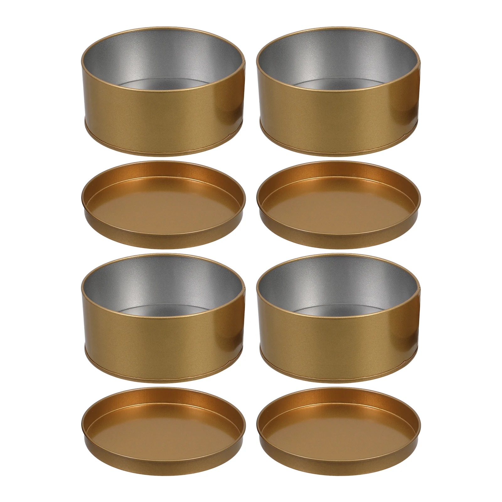

4pcs Gift Box Cookie Jars Airtight Biscuit Decorative Tinplate Apothecary Large Capacity Metal Tin Box Candy Storage