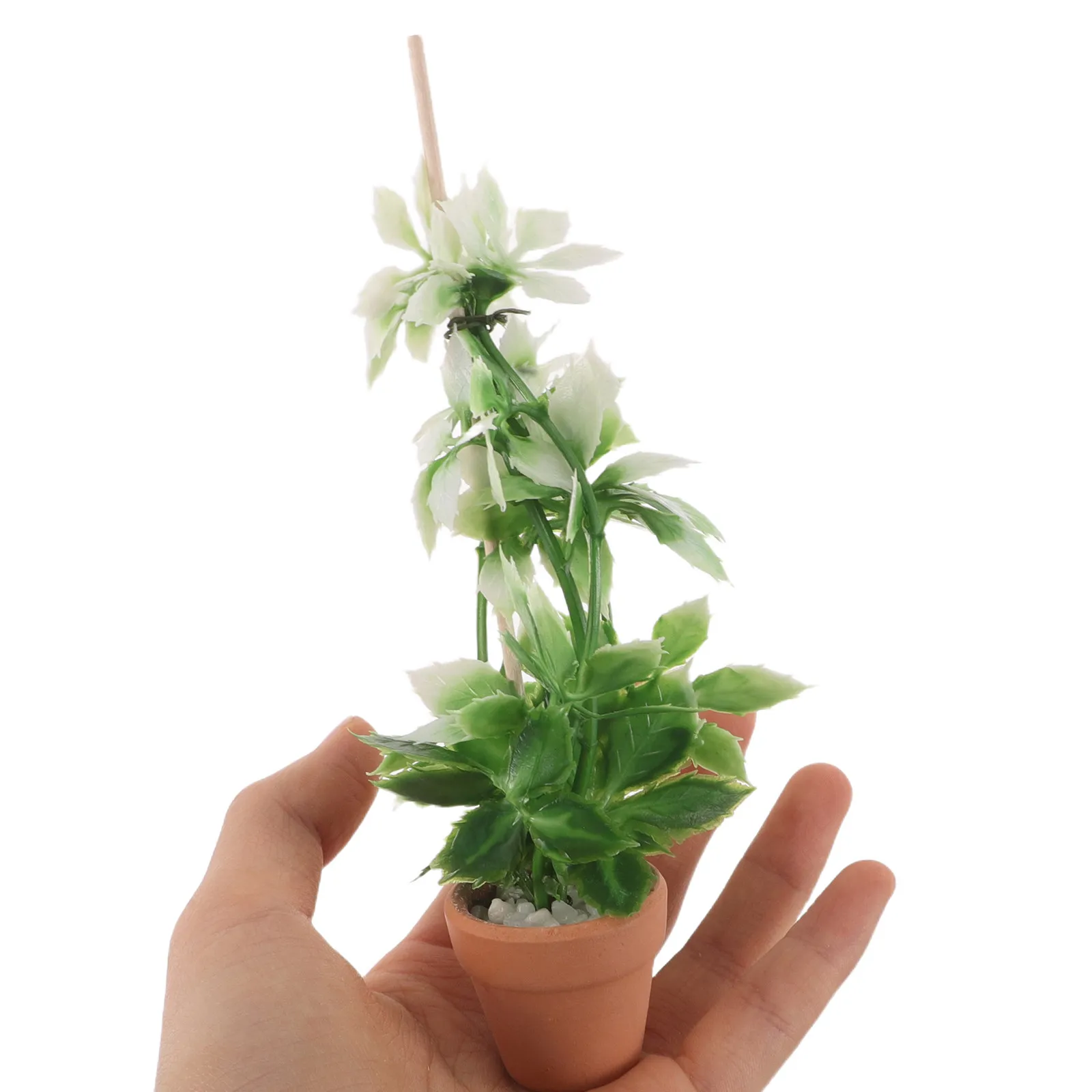 3Pcs Realistic Miniature Potted Plants for Dollhouse Decor Mini Garden Accessories Indoor Tabletop Display Bonsai Style Fake