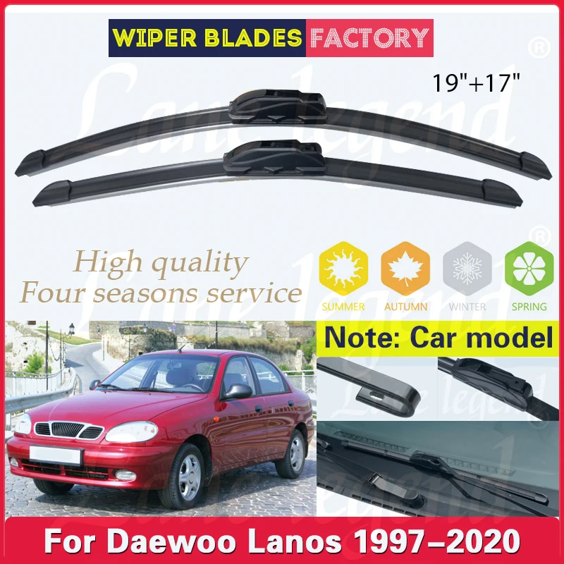 

For Daewoo Lanos Chevrolet Lanos 1997 - 2020 Car Wiper Blade Front Window Washer Windscreen Windshield Car Accessories 19"+17"