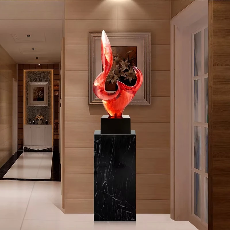 Hotel Home Decor Modern Abstract clear Resin Sculpture