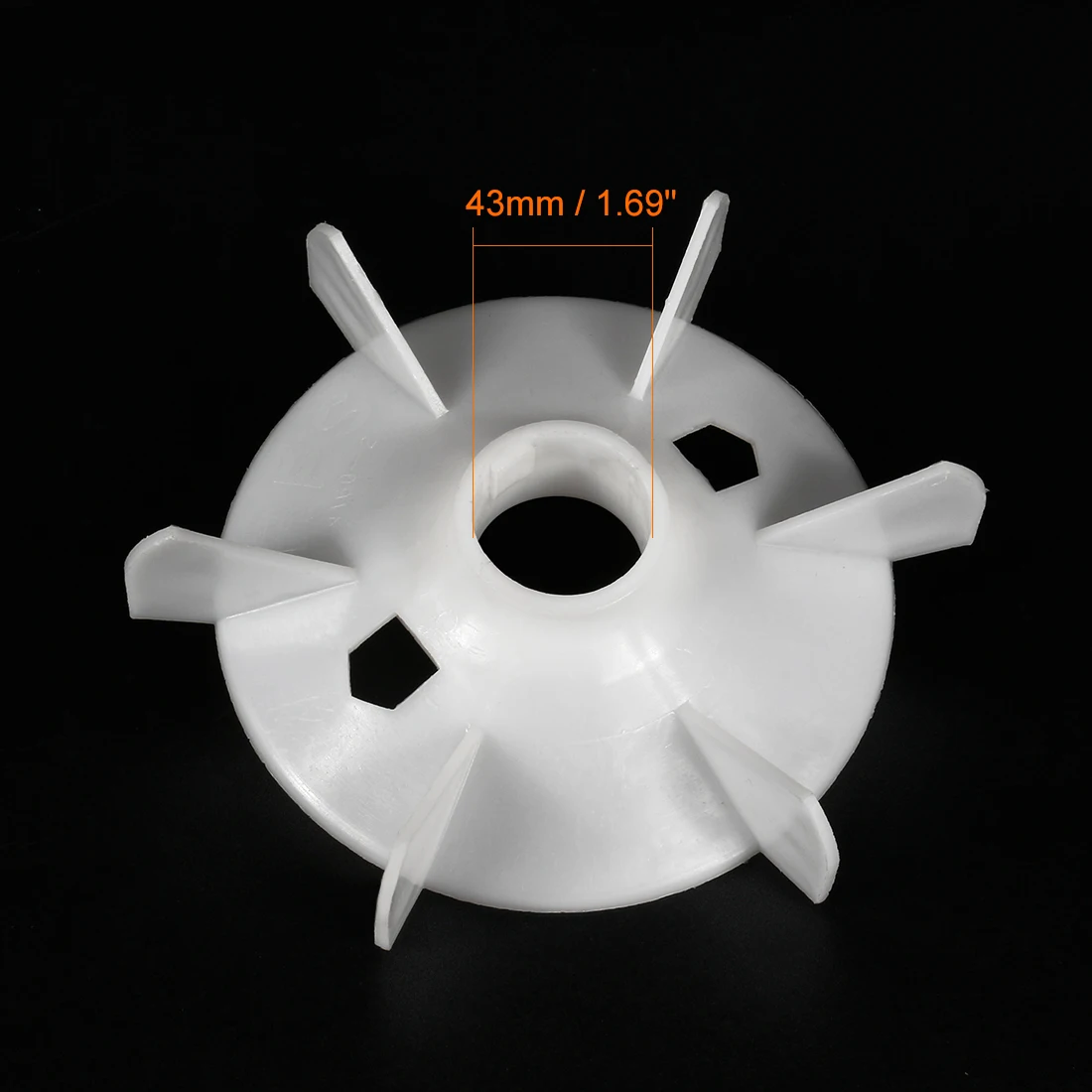 Uxcell 1pcs Motor Fan Vane Round Shaft Replacement White Plastic 6/10 Impeller Increase Cooling System Efficiency