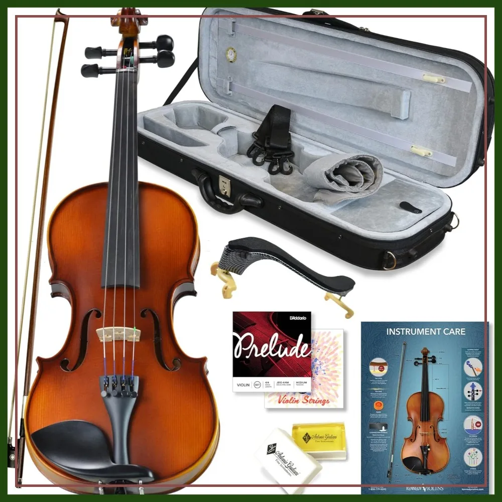 

Full Size 4/4 Violin Outfit with Case, Solid Maple & Ebony Fittings