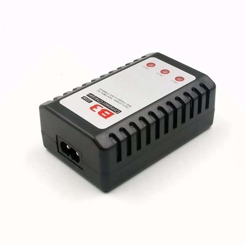 HotRC B3 Compact Lipo Battery Balance Charger,100-240V AC Input,for 2S(7.4V) & 3S(11.1V) RC Lithium Battery,RC Airplane/Car/Boat