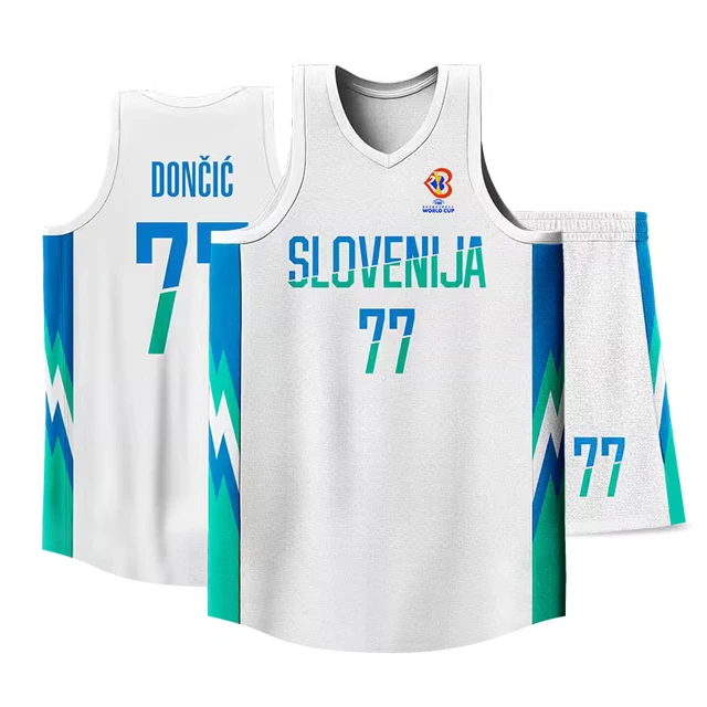 Slovenia World Basketball Jersey Customizable player name and number Quick drying breathable fabric Vest and shorts set AliExpress