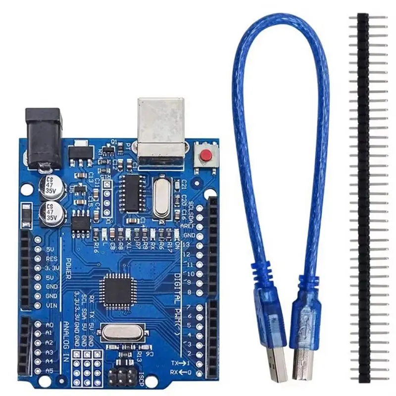 AED6-UN0 R3 Board Atmega328p Development Board With Pin Header And Cable Compatible With Arduino IDE Projects
