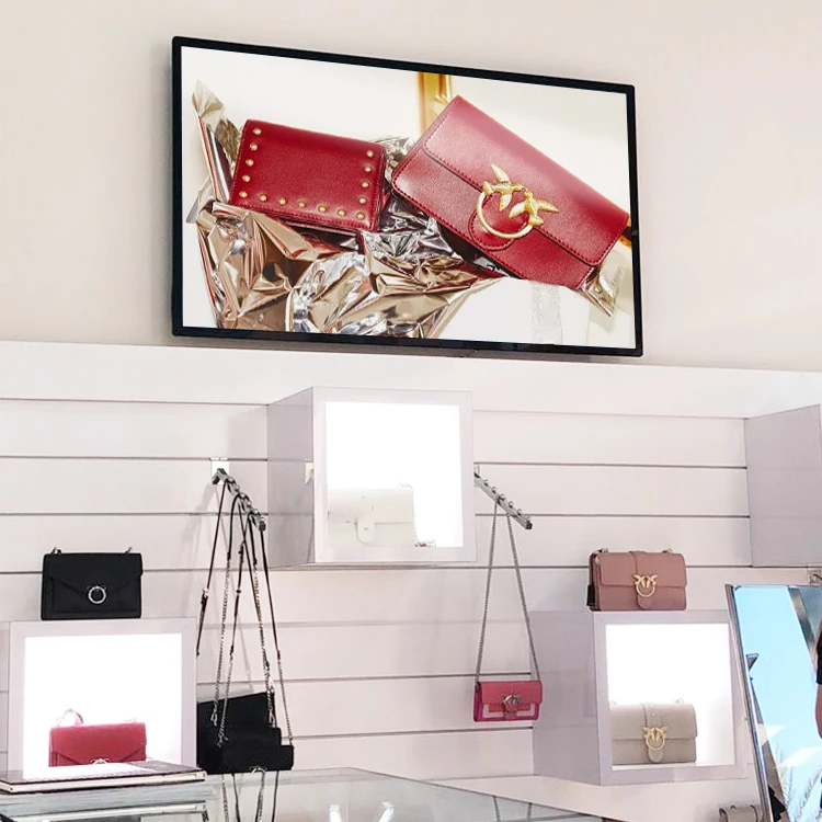 VETO 10-55 بوصة Slimline LCD عرض الإعلانات الرقمية أندرويد HD مشغل الوسائط شاشة LCD لمتاجر البيع بالتجزئة في المطاعم