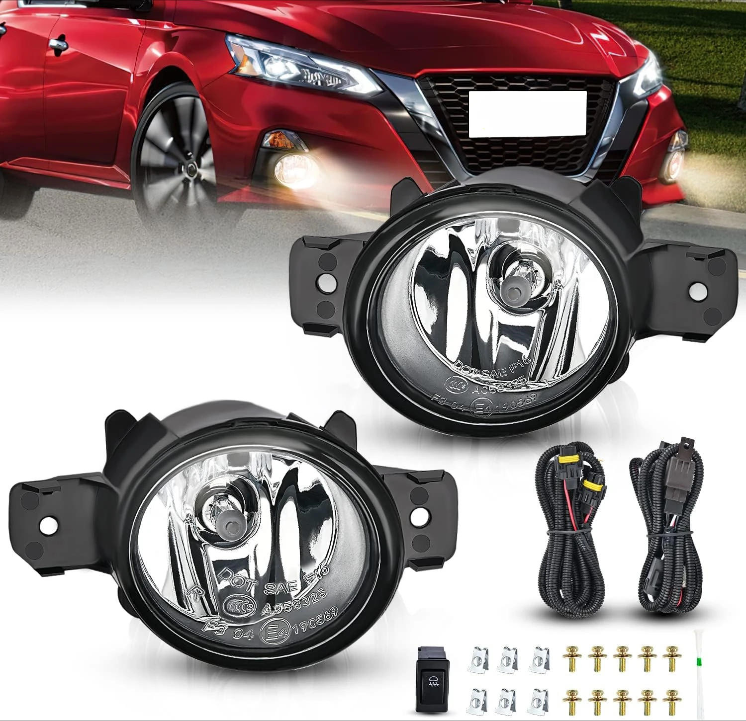 

Fog Light Compatible with 2007 2008 2009 2010 2011 2012 2013 2014 2015 2016 2017 2018 2019 Nissan Altima