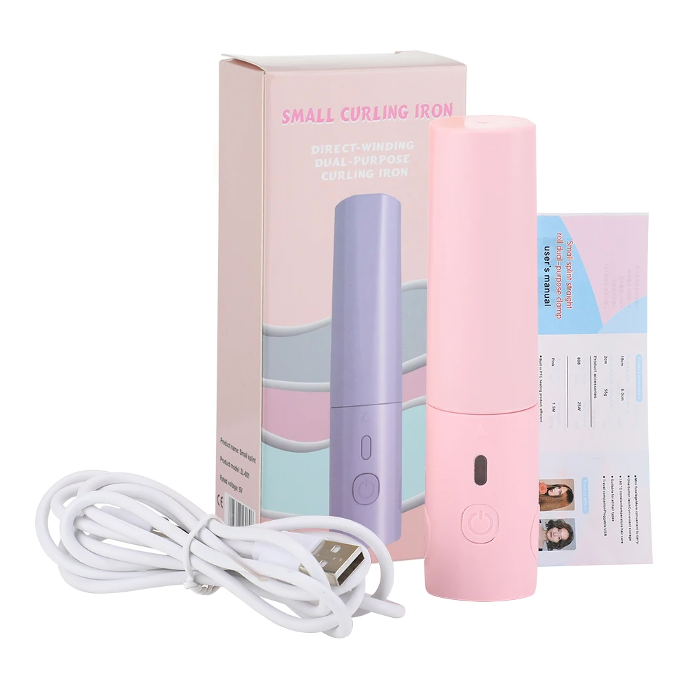 

Multifunctional Hair Straightener Must-have Portable Small Curling Machine Splint Cuticle Protecting Damage Reducing USB Plug