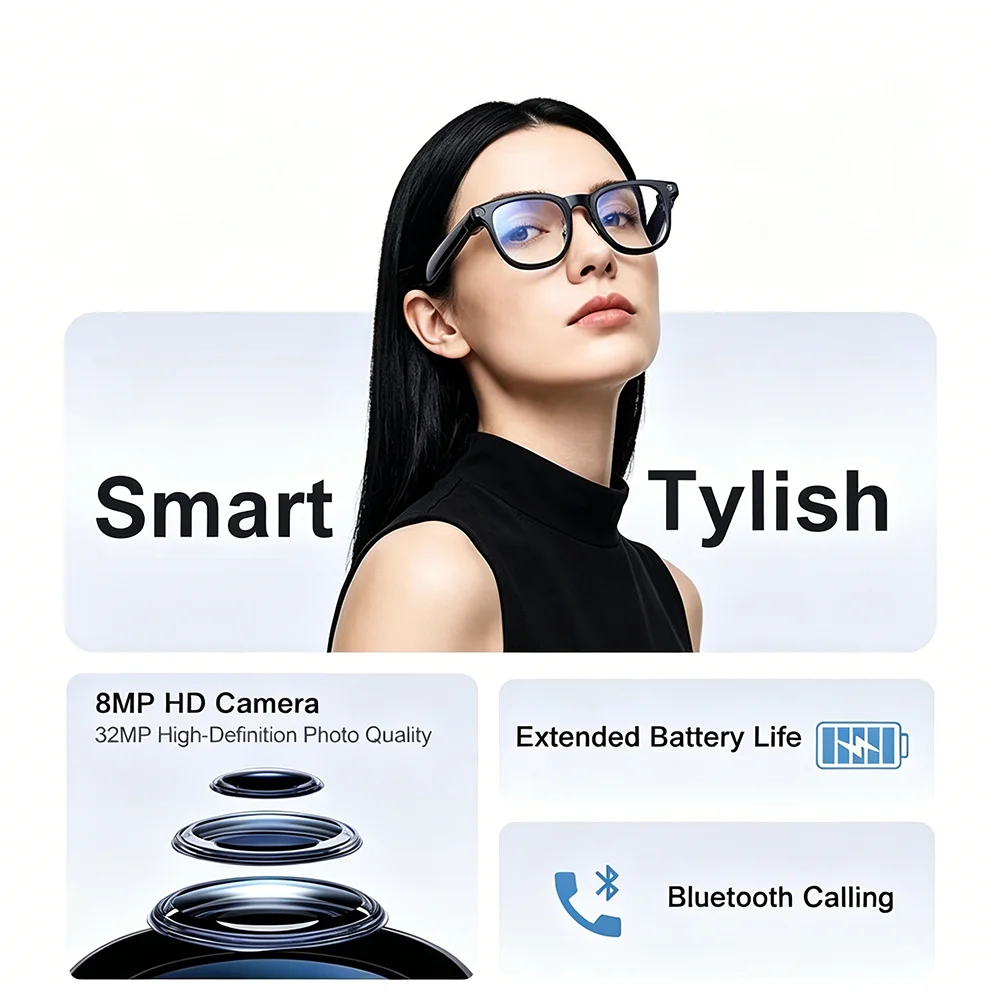 Умные очки 4K AI с камерой 8 М – обзор и цена Smart Glasses Lens