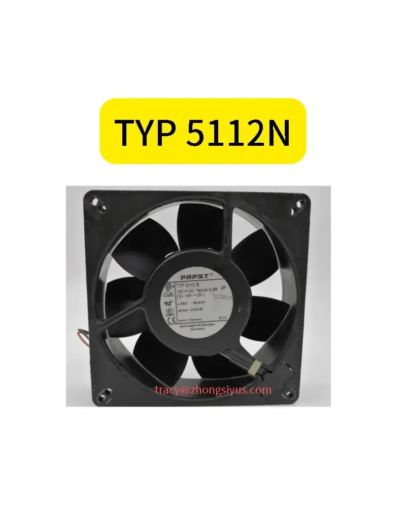 

New TYP 5112N 127*127*38MM 12V 9.5W cooling fan