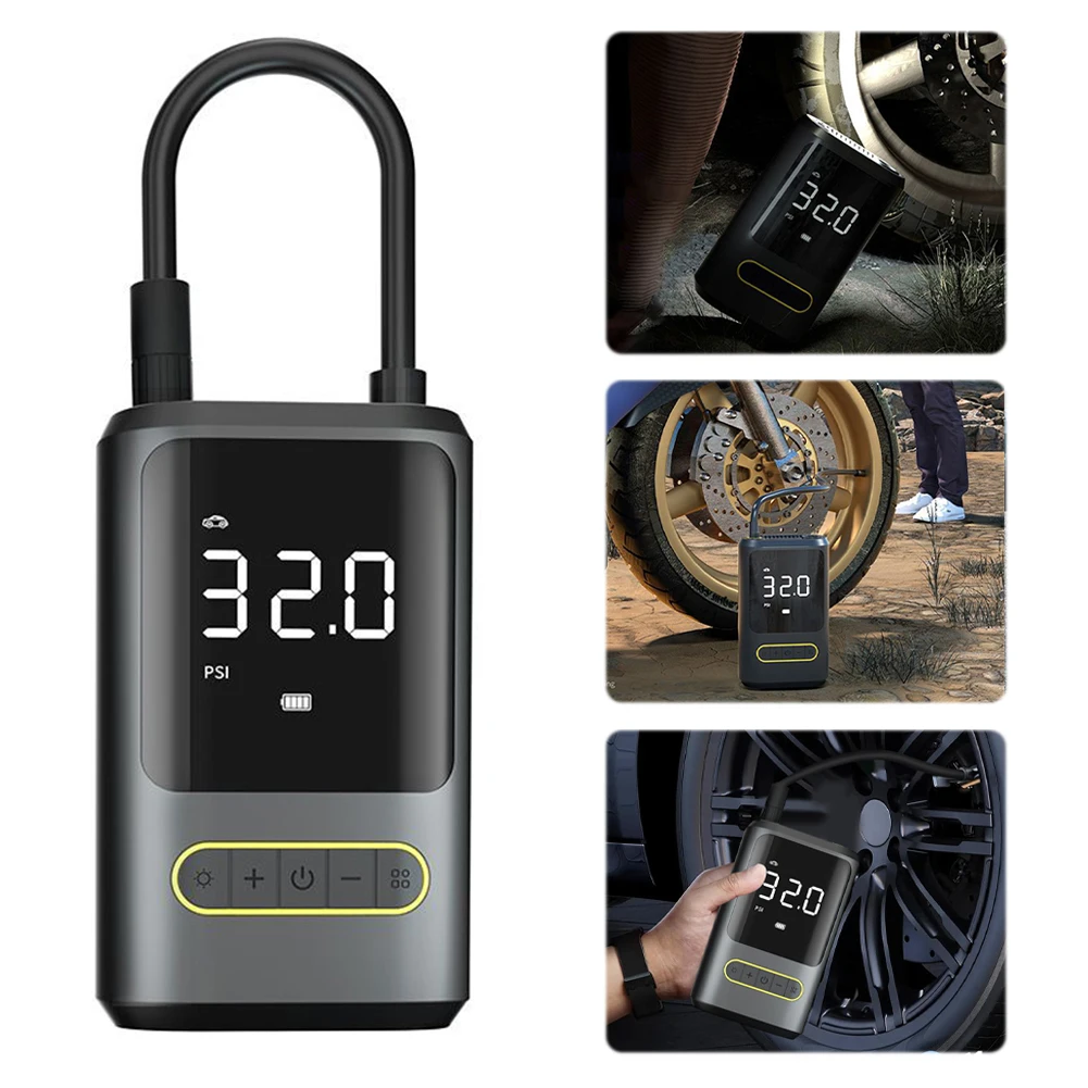 

Electric Tire Pump Power Display Portable Car Inflator Pump Bicycle Air Compressor for Automobile Bicycle Ball