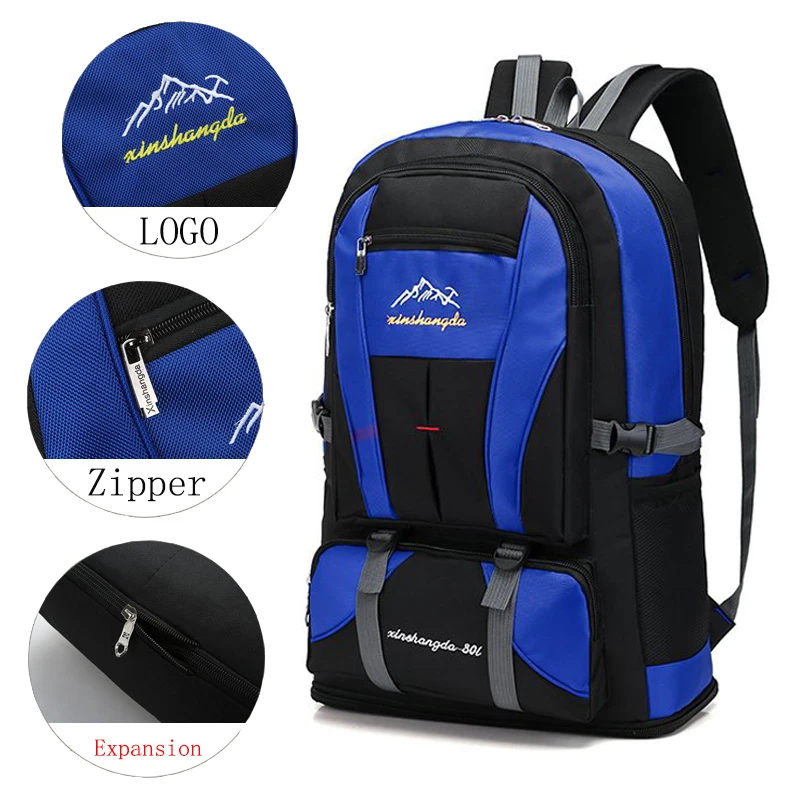 Impermeável Multi-Layer Montanhismo Mochila, Homens Caminhadas Sacos Esportivos, Mochilas de Escalada Ao Ar Livre, Pacote de Bolsa de Viagem, Expansível, 80L