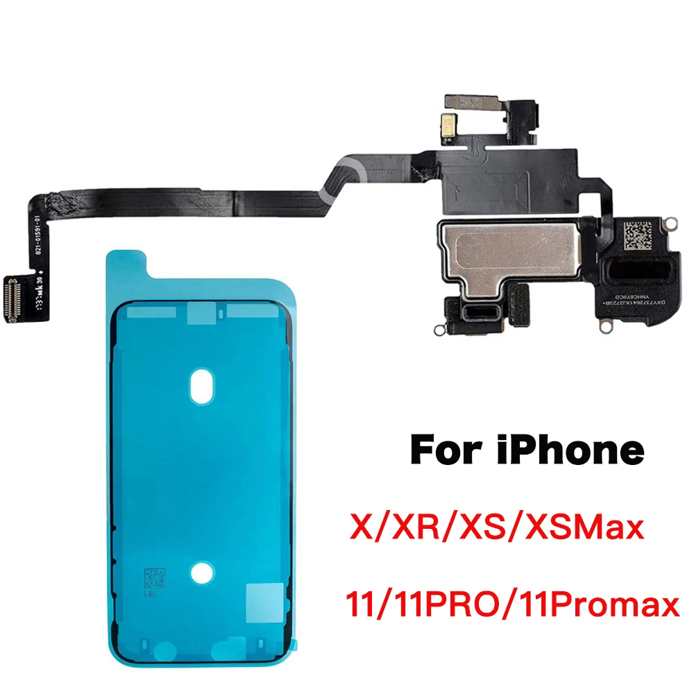 หูฟังหูฟังเสียงด้วย Light Sensor Flex Cable สำหรับ iPhone X XR XS XSMax 11 Pro Max และหน้าจอกาวกันน้ำ