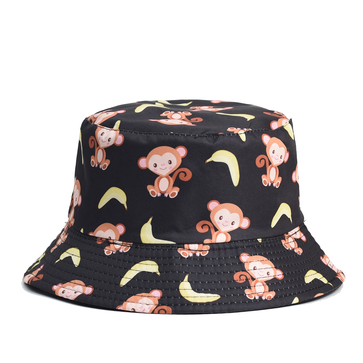 Frog Bucket Hat Cartoon Yellow Fisherman Hats Cute Double Sides Reversible Panama Cap For Men Women Summer Outdoor Travel