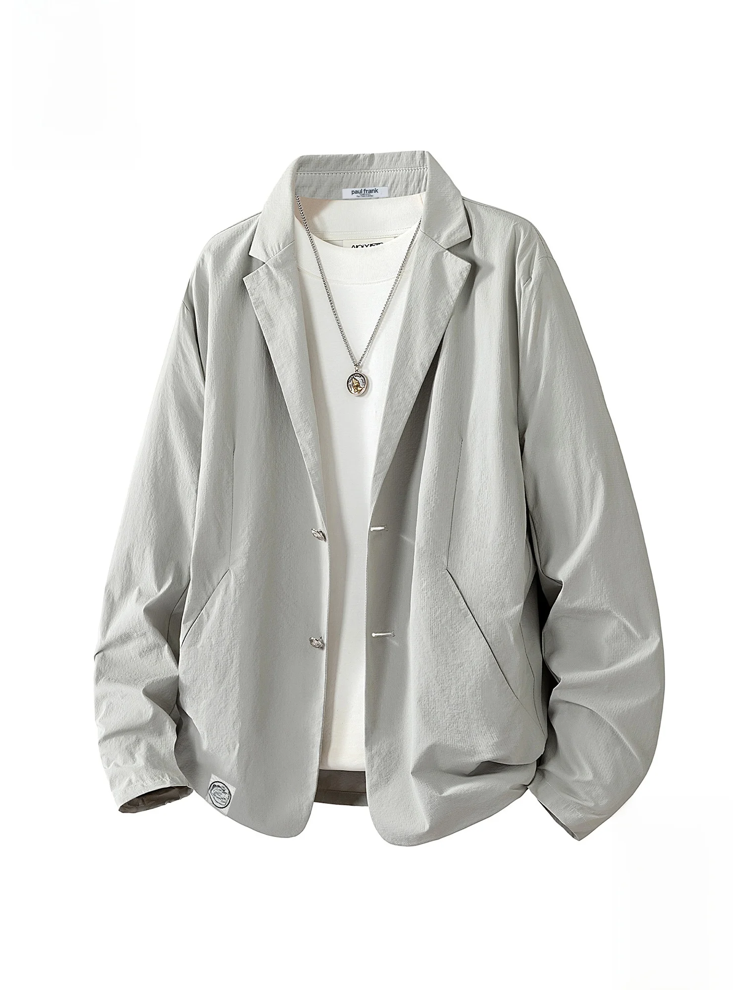 

PaulFrank Large-Mouth Monkey Men's Casual Suit Jaet Loose Fit Turn-down Collar Winter Faion Brand Long Sve Color