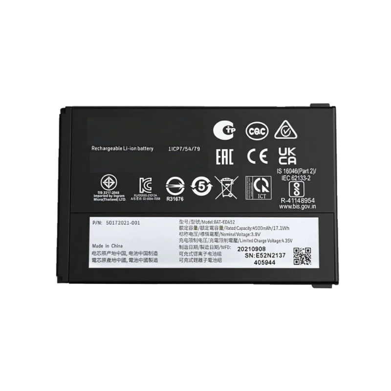 BAT-EDA52 3.8V 4500mAh 17.1Wh Replacement Li-ion Battery for Honeywell EDA52 Handheld Barcode Scanner for Warehouse Logistics