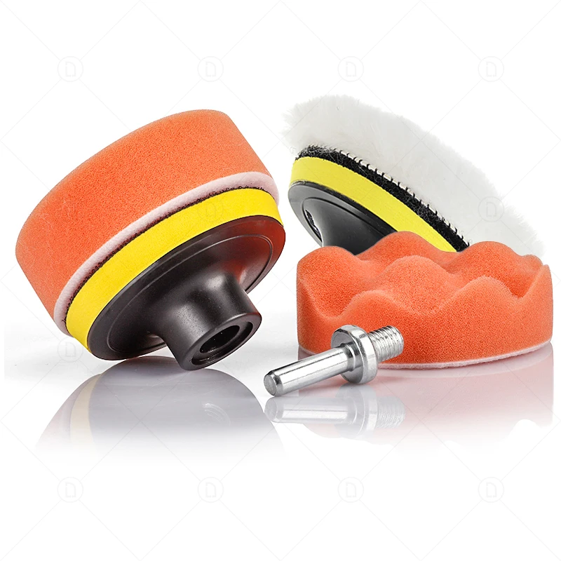 For Car Detailing Headlight Repair Restoration Kit Car Polishing Disc 3inch 75mm Auto Waxing Sponge Sanding Pad With Sandpaper