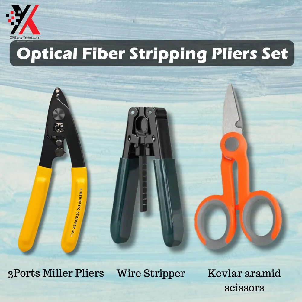 

Free Shipping 3 Packs Tool Kit There Hole Pliers Fiber Optic Stripper CFS-3 And Kevlar Aramid Scissors