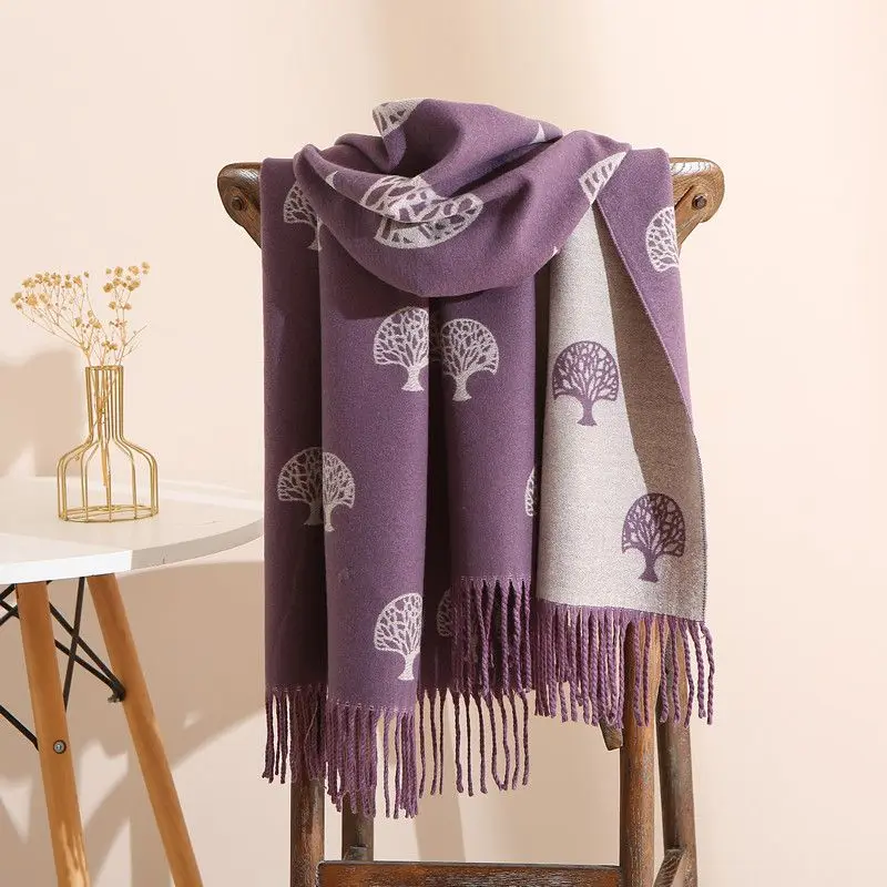 

Golexury Double Side Cashmere Scarf Soft Warm Luxury Brand Wool Scarves Pashmina Shawl Black Men's Poncho Cashmere Scarf Wh114