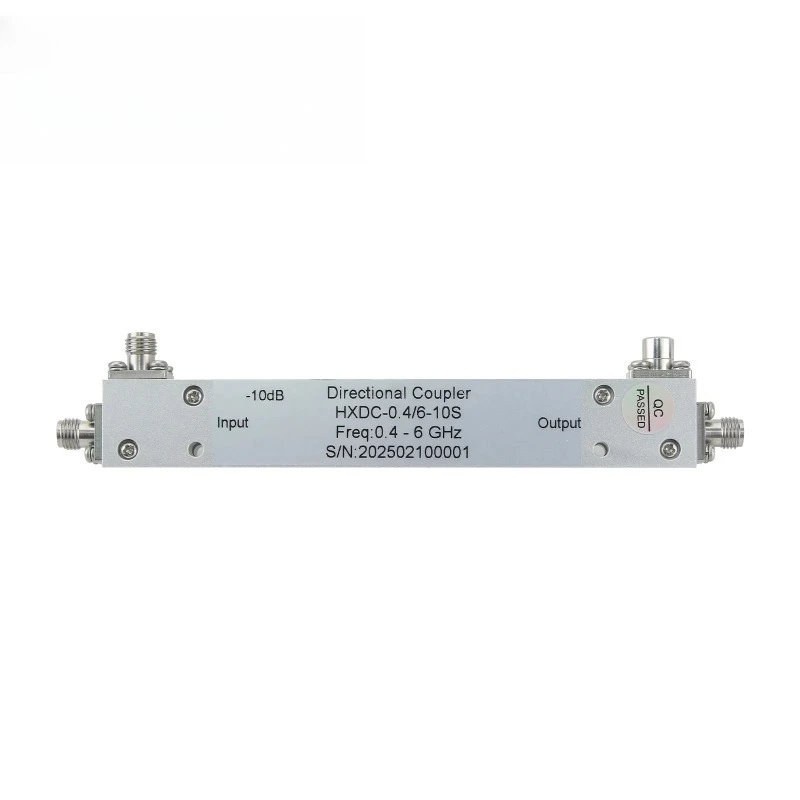 HXDC-0.4/6-10S 0.4-6GHz 10dB Broadband RF Directional Coupler SMA-F Female Connector Microwave Signal Test Component