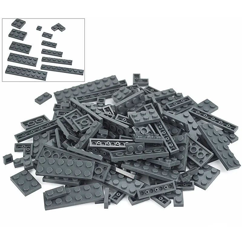 100PCS 12 Shapes Building Blocks Thin Dot Figures Bricks Colorful Educational Creative Size children bricks MOC Toys