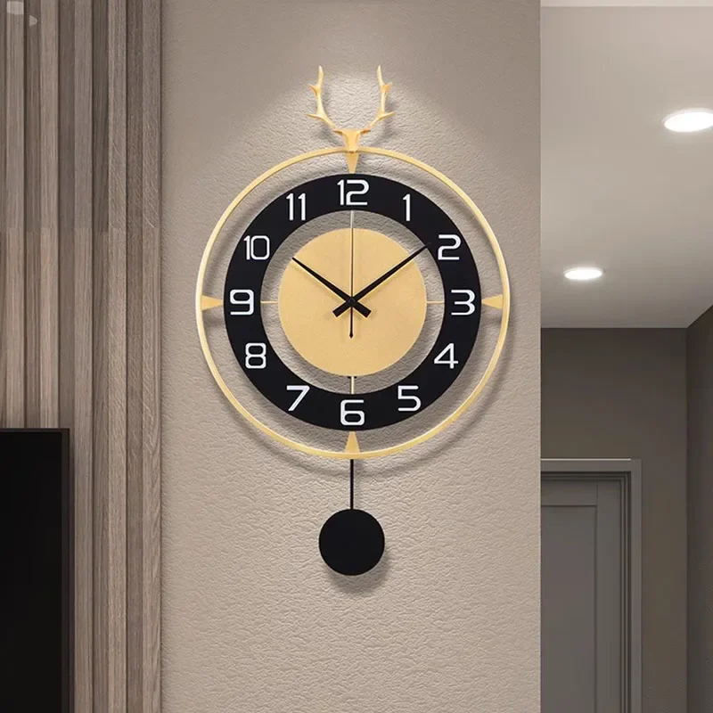 Large Wall Clock No Drill Installation Trendy Viral Decor For Living Room Dining Room Nursery Silent Non-Ticking Modern Decor