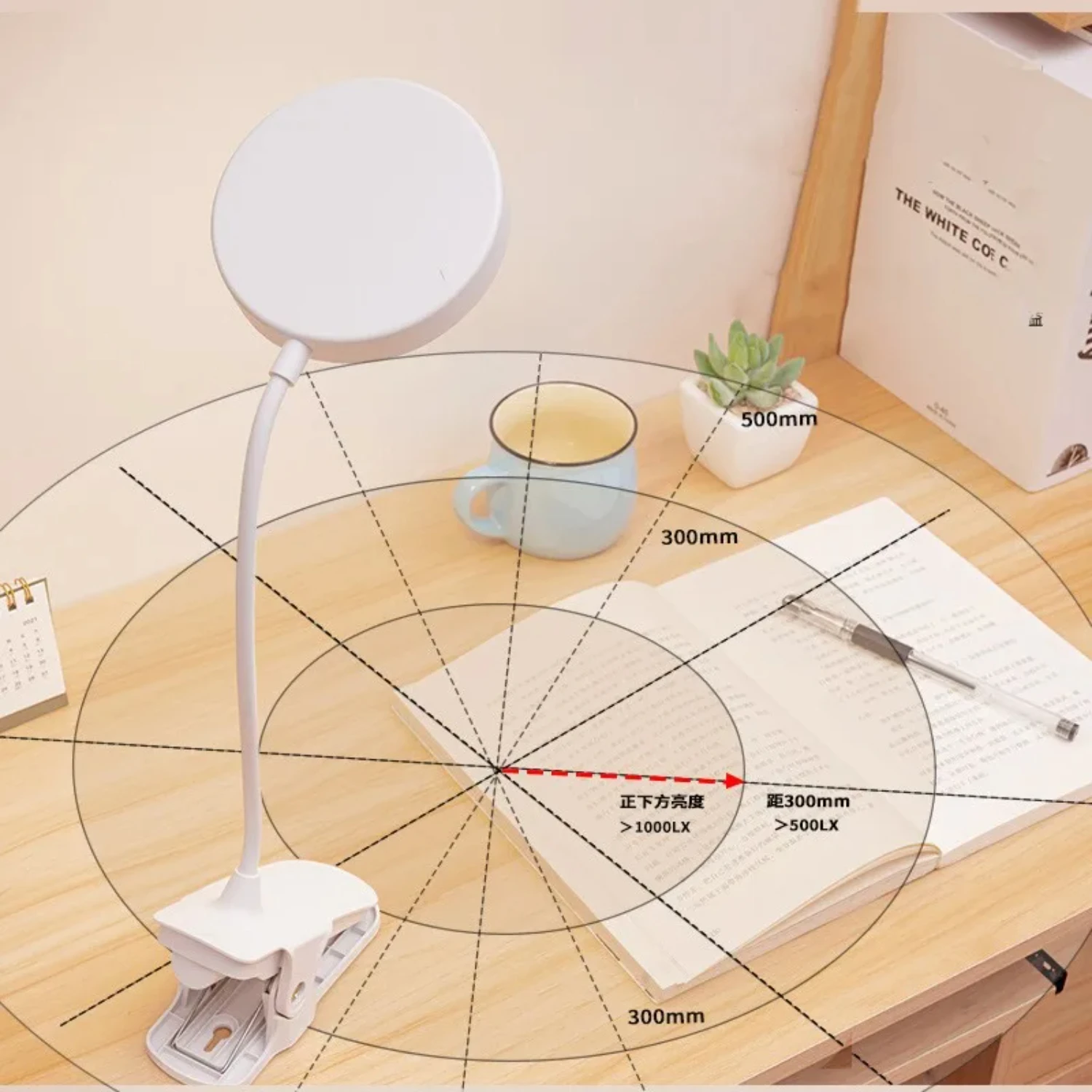° Flexible Lamp Clip LED Table Lamps with Clip 3 Brightness Dimming Eye Protection USB Plug Student Night Light Read Astronaut