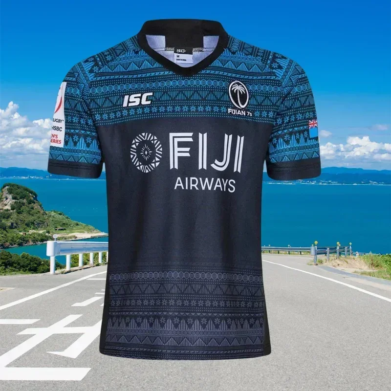 

Мужская футболка для регби Cool 5, домашний трикотаж Fiji 7S, большая сетчатая футболка с дыханием, семейная одежда, спортивная одежда, летняя спортивная футболка для взрослых/детей