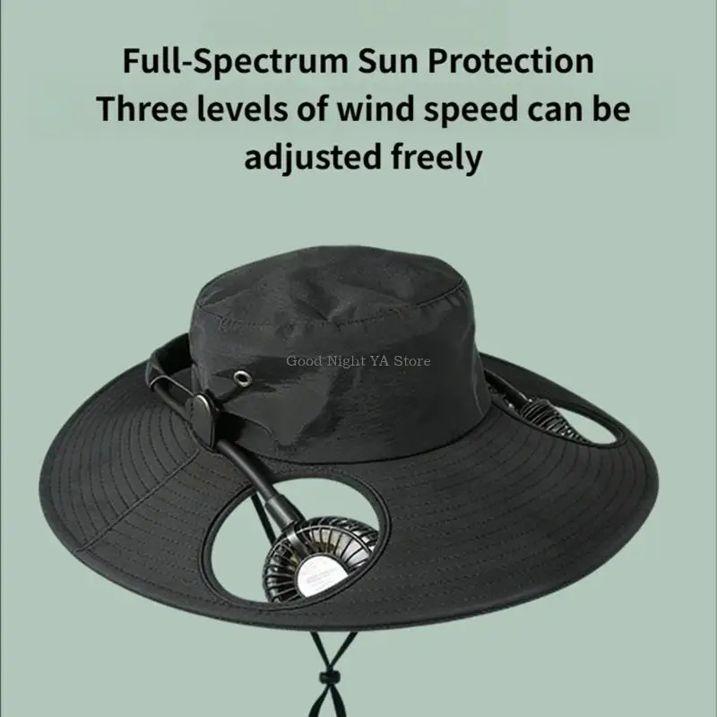  Outdoor Sports Hat With Removable Neck Fan And Long Durability 8H Working Time