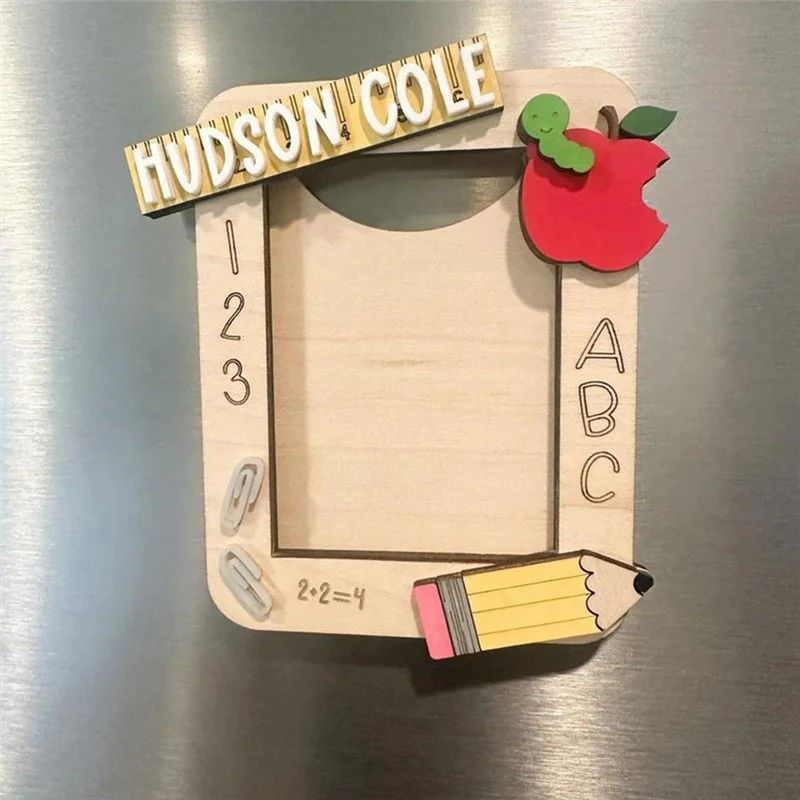 A38M 1 Piece Picture Photo Display Frame Mini Vintage Frames With Magnetic As Shown Wooden For Tabletop Display And Refrigerator