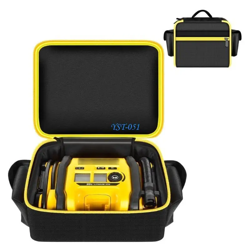 

E15A Multifunctional Carrying Bag for Cordless Tool and Accessories with Zippers Air Compressor Holder Tire Inflator Case