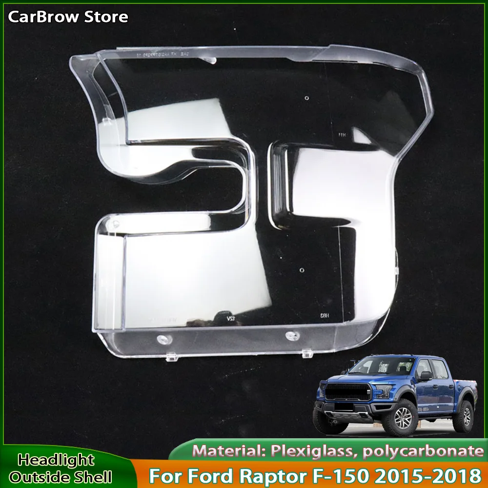 

Корпус фары, линза из плексигласа для Ford Raptor F-150 2015 2016 2017 2018, крышка передней фары, прозрачный абажур