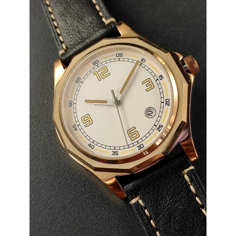 

Male Automatic Mechanical Watch Tin Bronze 8215 Movement Retro Pilot Sports Business Dial Unusual Watches Clock Wristwatch