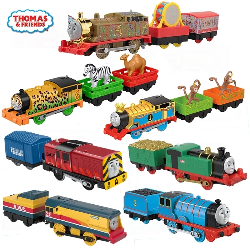 Original thomas e amigos trackmaster trens elétricos motorizados diecast 1:43 carro crianças meninos brinquedos para crianças presente de aniversário