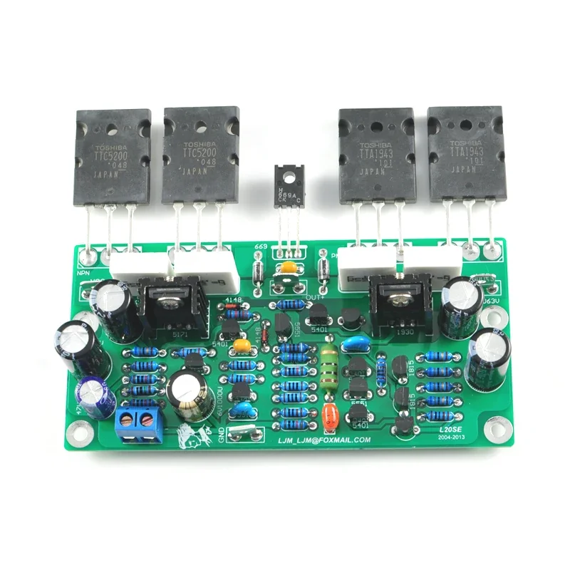 Placa amplificadora de Audio L20 SE 350W TOSHIBA A1943 C5200, amplificador de canales duales, kit diy y tablero terminado, 2 uds.