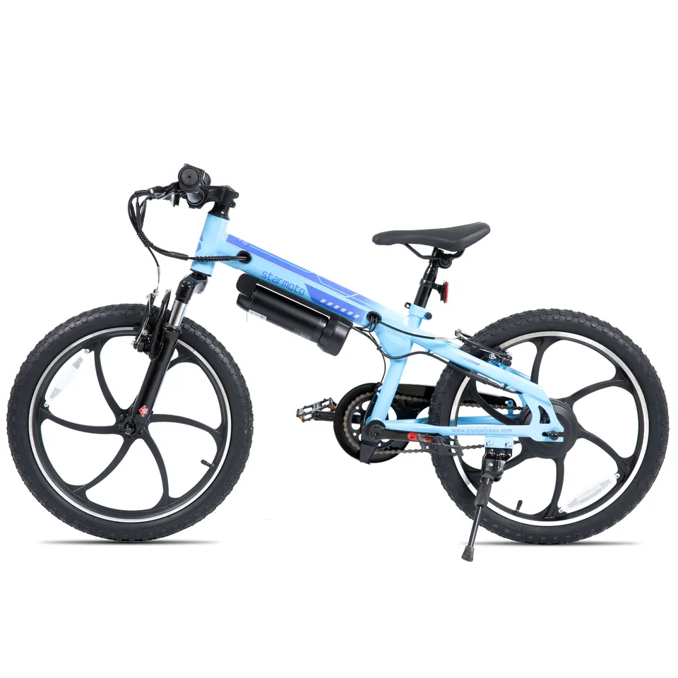 JOYSTAR 20 Inch Electric Bike for Kids & Teens Ages 7+ 250W Brushless Motor 15 Miles 15.5MPH Electric Mountain Bicycle Removable Battery Dual V-Brakes image 6