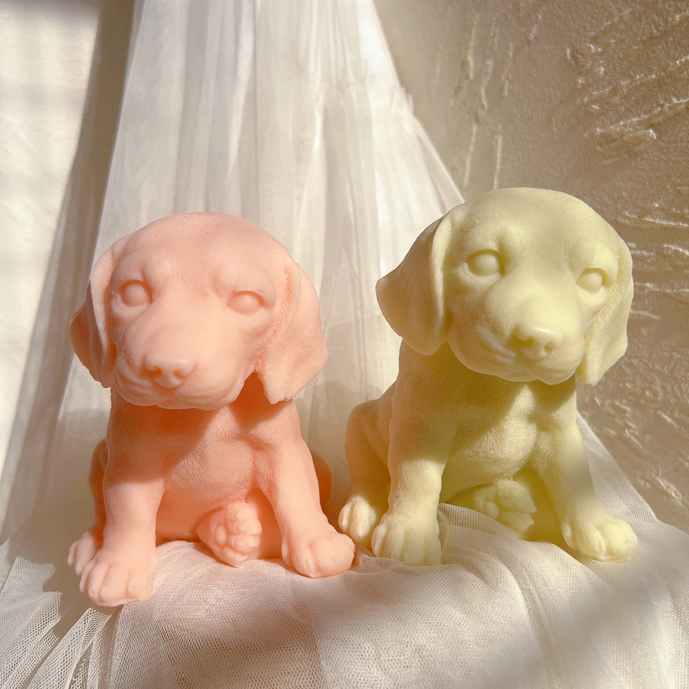 Beagle Dog Candle Mold Animal Puppies Wax Silicone Mould Puppy Dog Lover Home Decor