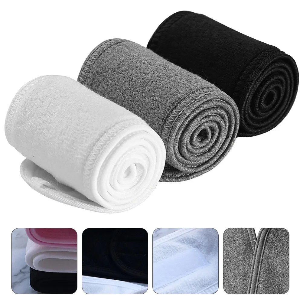 3Pcs Wet-Proof Women Headbands Comfortable Adjustable Hairbands for Face Washing Yoga Makeup Exercise Hairbands