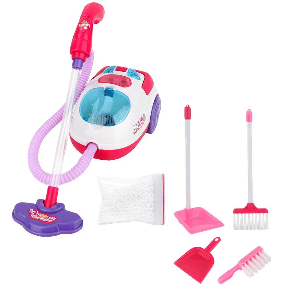Vacuum Cleaner Toy Toddler Toys for Girls House Kids Play Electric Kit Plastic Child Plaything Pretend