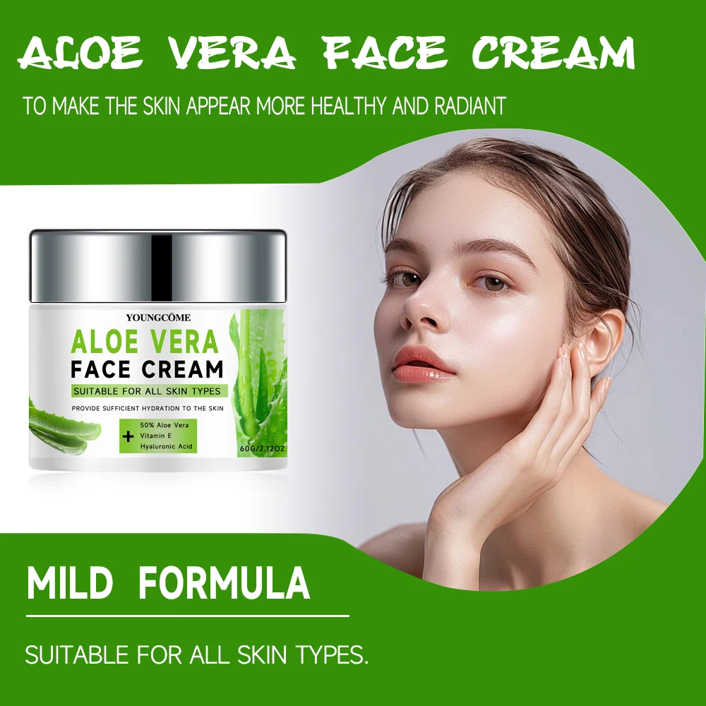 Aloe Vera Hydrating Face Anti-Wrinkle Aging Whipped Skin Care Moisturizing Shrink Pores Smoother, and More Youthful-Looking Skin