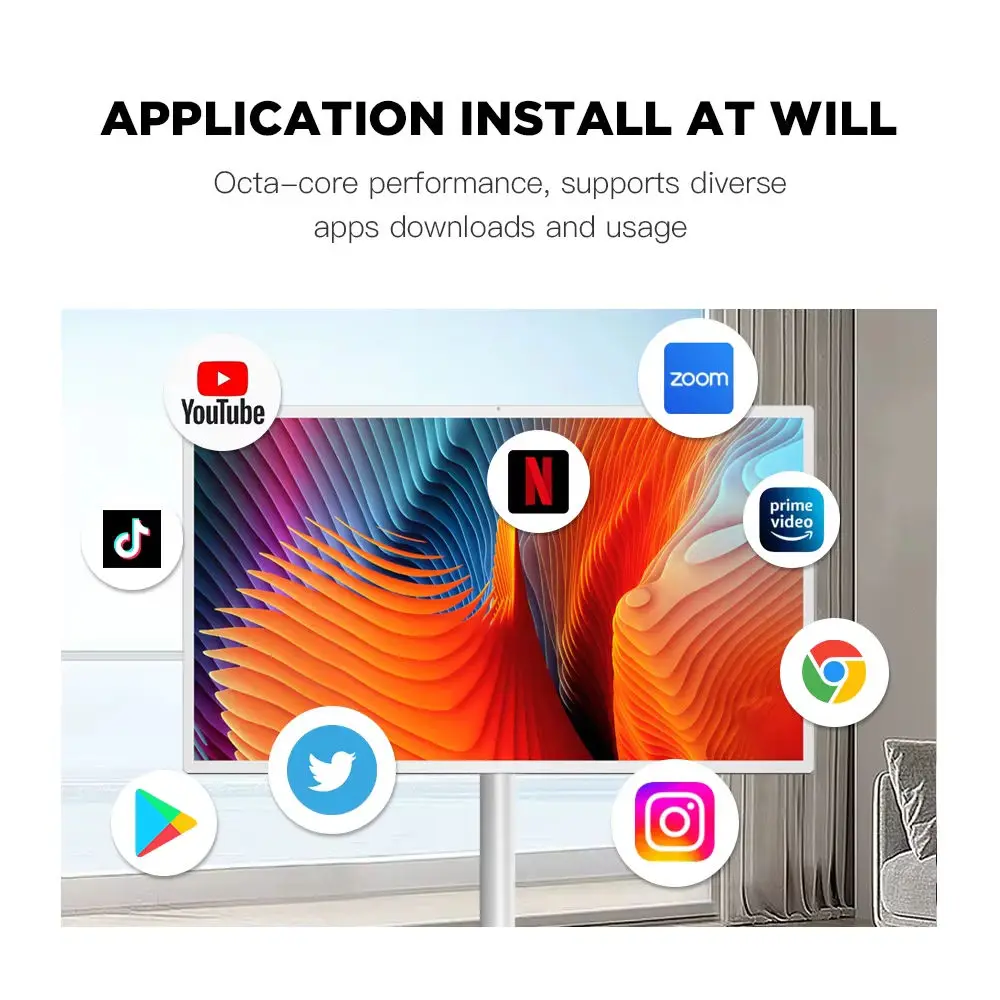 Portable Smart TV With 128GB Android Touchscreen Display And Battery Suitable For Home/office Interactive Android Display