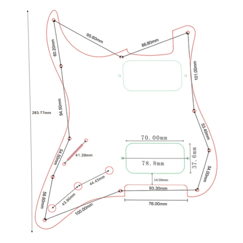 Pleroo Custom Guitar Parts -For Left Handed 72\' 11 Screw Hole Standard St HH Humbuckers Pickups Guitar Pickguard Scratch Plate