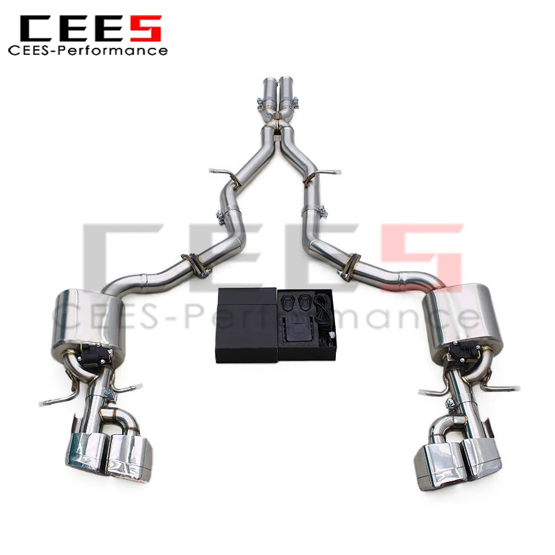 CEES Smart Valves Control System for Mercedes-Benz E63/E63S AMG W212 2008-2013 Valved Race Pipes X Mid Pipe Design