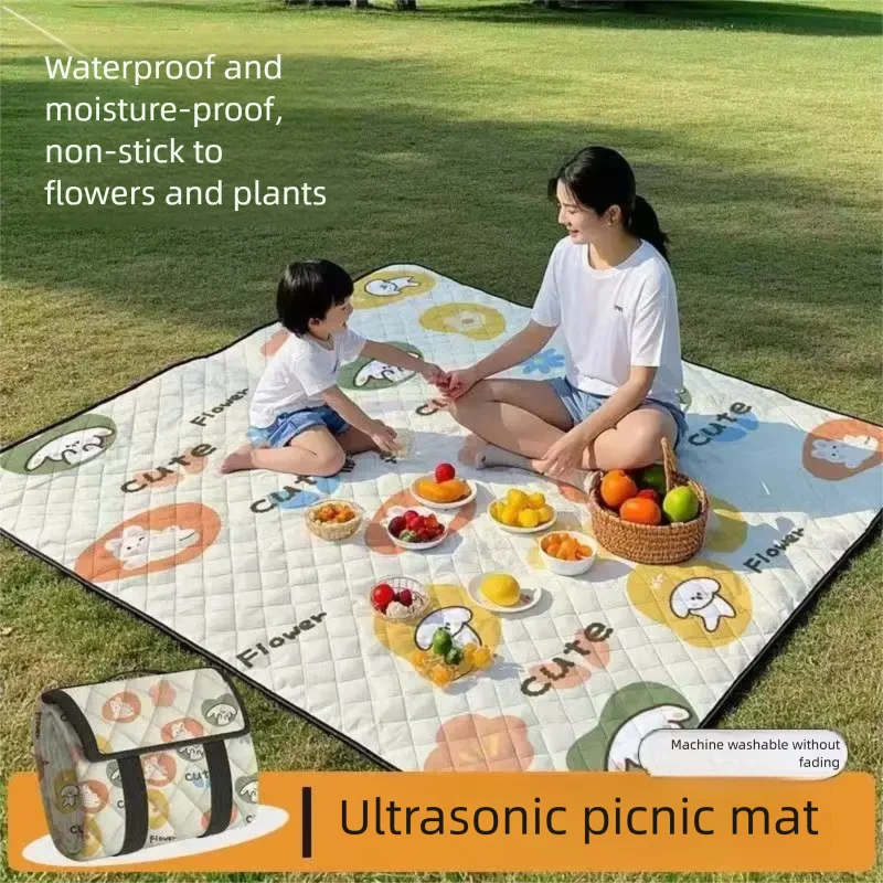 Thickened picnic mat, moisture-proof mat, outdoor mat, portable outdoor camping, picnic, waterproof spring outing tent, lawn mat