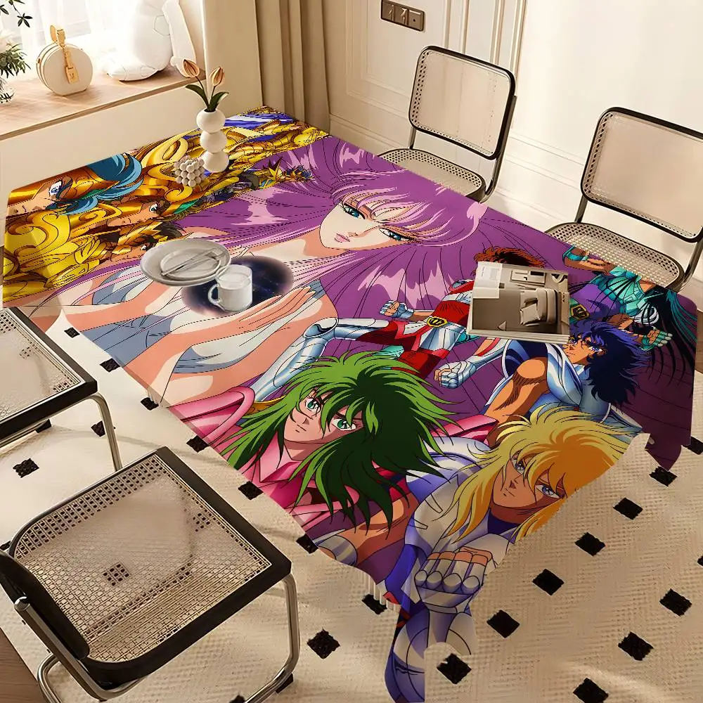 Anime S-Saint S-Seiya Tablecloth Table Cover Christmas Picnic Party Birthday Wedding Waterproof Desk Cloth Table Decor