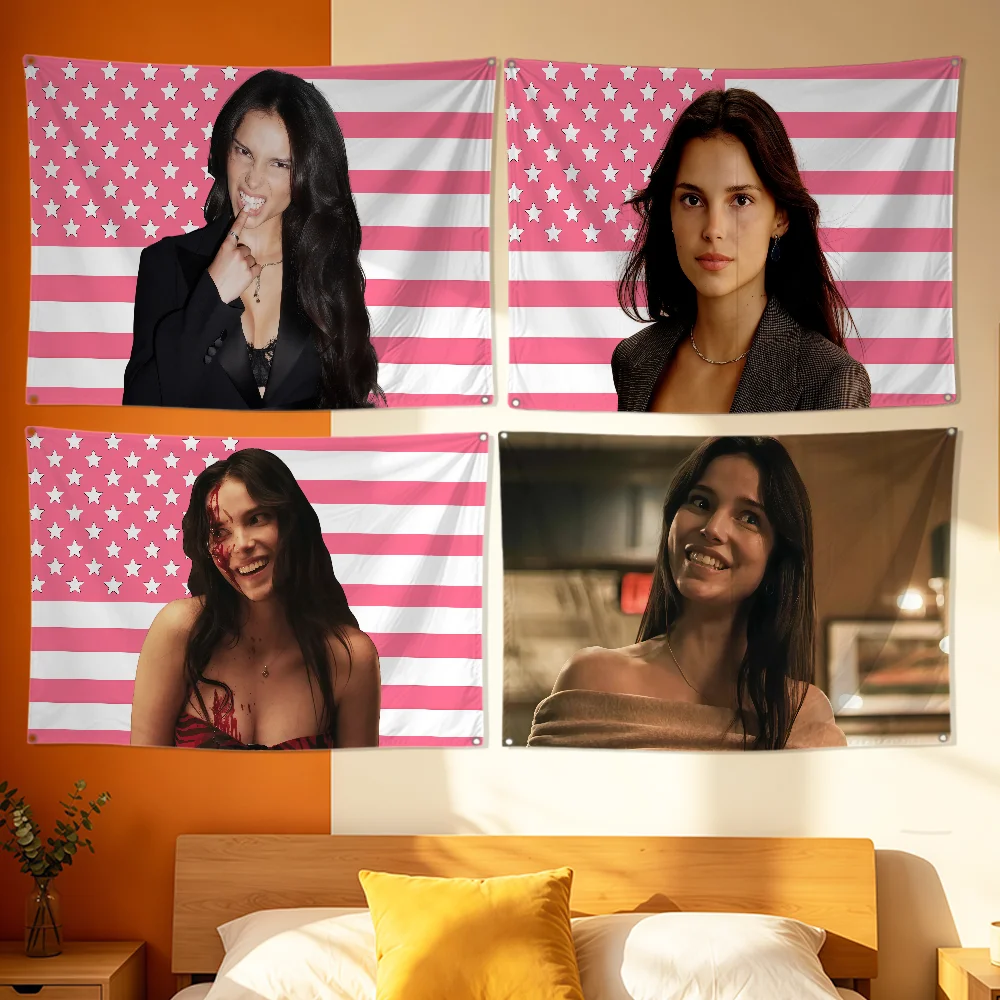 Actress Inde Navarrette Flag Polyester Printing Banner For Bedroom Living Bar Garden Garage Wall Art Out Door Decoration Gifts