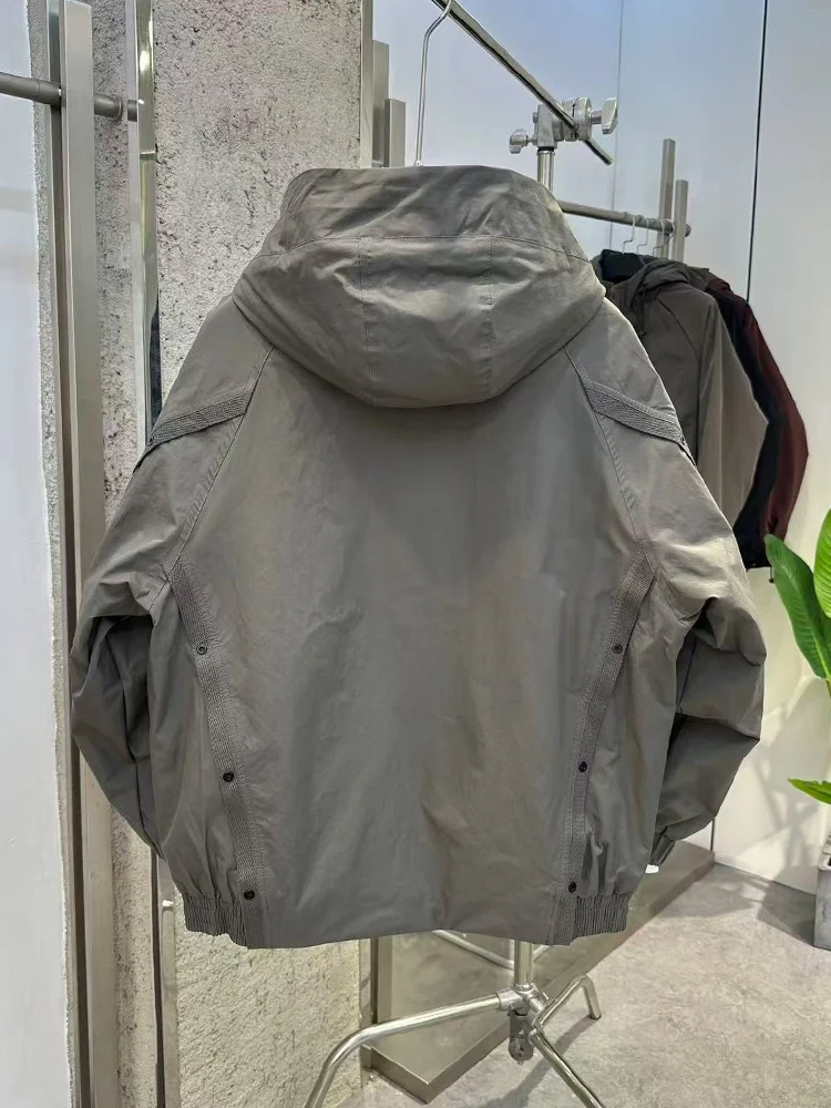 Spring New Men's Hooded Jacket Outdoor Fashionable Versatile Windproof Comfortable Workwear Top Youthful Attractive Outerwear