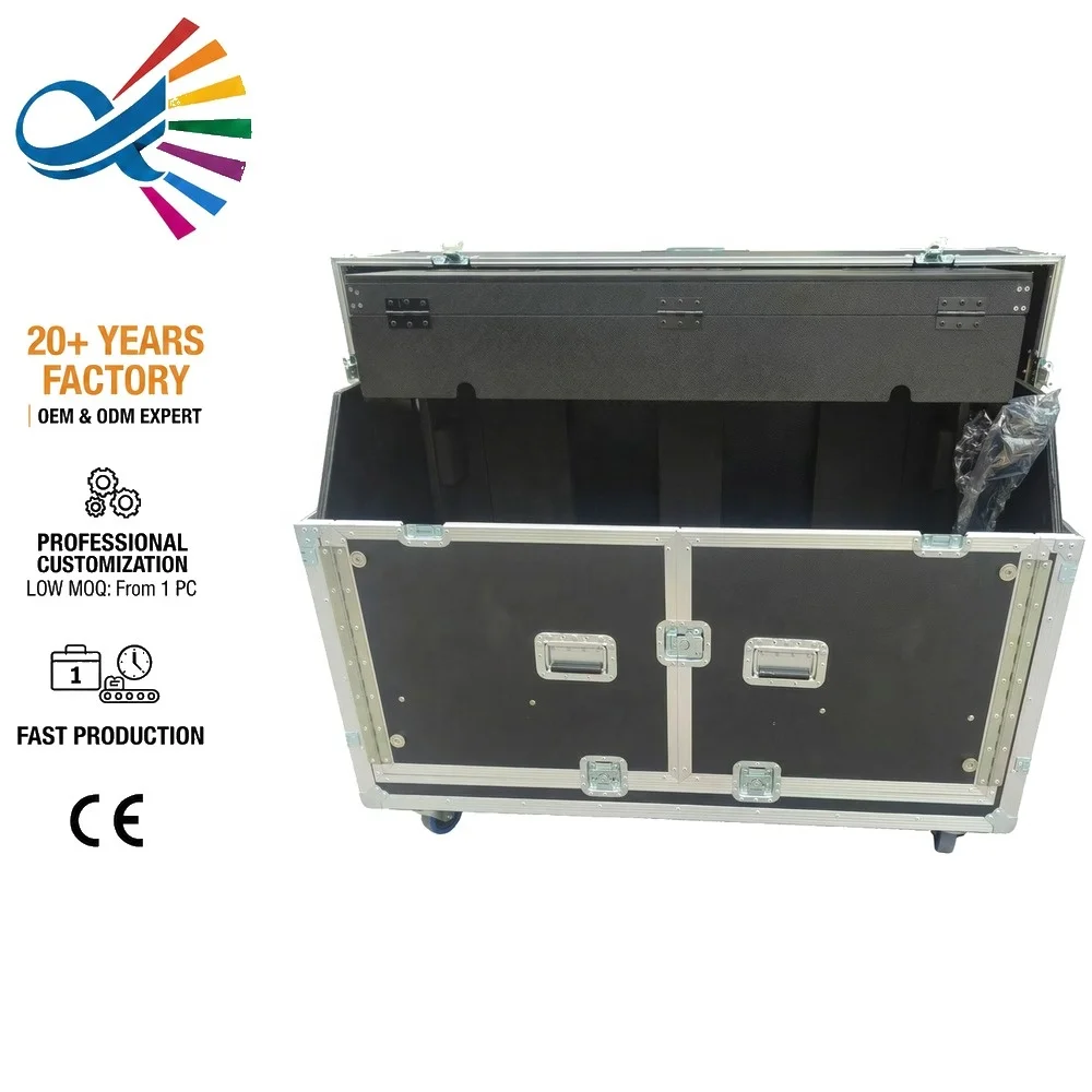 Flip-Down Hydraulic Console Flight Case EVA Lining Protection IP65 for Digital Mixing Station Retractable Lifting Road Box